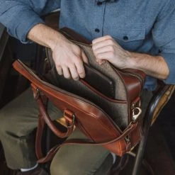 Buffalo Jackson Trading Co. Leather Briefcases Jefferson Leather Briefcase | Elderwood