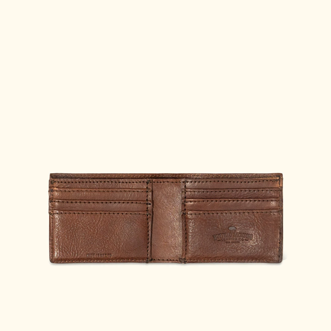 Buffalo Jackson Trading Co. Dakota Leather Bifold Wallet | Chestnut Brown 5 Buffalo Jackson Trading Co. Dakota Leather Bifold Wallet | Chestnut Brown