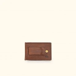 Buffalo Jackson Trading Co. Dakota Leather Bifold - Metal Money Clip Wallet | Chestnut Brown