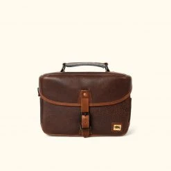 Buffalo Jackson Trading Co. Dakota Leather Camera Bag | Dark Hazelnut W/ Chestnut Brown