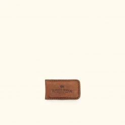 Buffalo Jackson Trading Co. Dakota Leather Magnetic Money Clip | Chestnut Brown