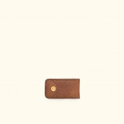 Buffalo Jackson Trading Co. Dakota Leather Magnetic Money Clip | Chestnut Brown