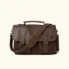Buffalo Jackson Trading Co. Denver Leather Briefcase | Dark Briar
