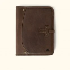 Buffalo Jackson Trading Co. Denver Leather Travel Padfolio | Dark Briar