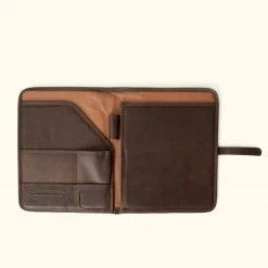 Buffalo Jackson Trading Co. Denver Leather Travel Padfolio | Dark Briar