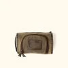 Buffalo Jackson Trading Co. Dopp Kits & Toiletry Kits Denver Waxed Canvas Shaving Kit/Dopp Kit | Moss W/ Dark Briar Leather