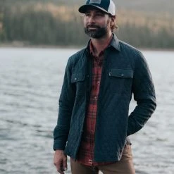 Buffalo Jackson Trading Co. Apparel Huntington Quilted Shirt Jac | Charcoal
