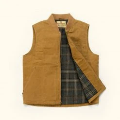 Buffalo Jackson Trading Co. Laramie Waxed Canvas Vest | Tobacco Tan Apparel