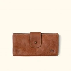 Buffalo Jackson Trading Co. Madison Checkbook Wallet | Saddle Tan Leather