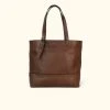 Buffalo Jackson Trading Co. Madison Leather Tote Bag | Dark Hazelnut Leather Totes