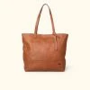 Buffalo Jackson Trading Co. Madison Leather Tote Bag | Saddle Tan Leather Totes