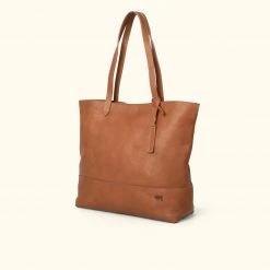 Buffalo Jackson Trading Co. Madison Leather Tote Bag | Saddle Tan Leather Totes