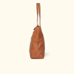 Buffalo Jackson Trading Co. Madison Leather Tote Bag | Saddle Tan Leather Totes