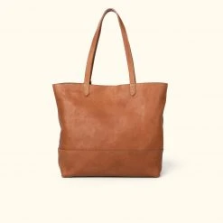 Buffalo Jackson Trading Co. Madison Leather Tote Bag | Saddle Tan Leather Totes