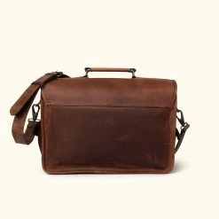 Buffalo Jackson Trading Co. Roosevelt Buffalo Leather Briefcase Bag | Dark Oak Best Sellers