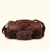 Buffalo Jackson Trading Co. Roosevelt Buffalo Leather Duffle Bag | Dark Oak