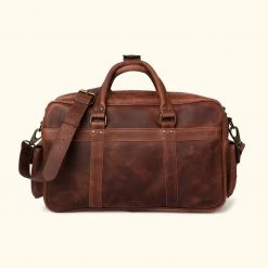 Buffalo Jackson Trading Co. Best Sellers Roosevelt Buffalo Leather Pilot Bag - Large | Dark Oak