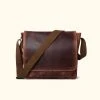 Buffalo Jackson Trading Co. Best Sellers Roosevelt Buffalo Leather Satchel Messenger Bag | Dark Oak
