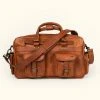 Buffalo Jackson Trading Co. Roosevelt Buffalo Leather Pilot Bag - Large | Amber Brown New