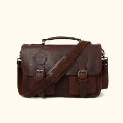 Buffalo Jackson Trading Co. Leather Briefcases Ryder Reserve Bison Leather Briefcase | Brown