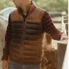Buffalo Jackson Trading Co. Leather Jackets Bridger Leather Down Vest | Tan & Brown