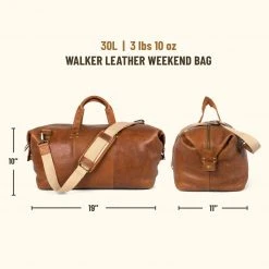 Buffalo Jackson Trading Co. Walker Leather Weekend Bag | Rustic Tan