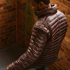 Buffalo Jackson Trading Co. Leather Jackets Bridger Leather Down Jacket | Dark Brown