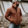 Buffalo Jackson Trading Co. Bridger Leather Down Jacket | Light Brown