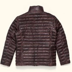 Buffalo Jackson Trading Co. Leather Jackets Bridger Leather Down Jacket | Dark Brown