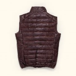 Buffalo Jackson Trading Co. Leather Jackets Bridger Leather Down Vest | Dark Brown 20 Buffalo Jackson Trading Co. Leather Jackets Bridger Leather Down Vest | Dark Brown