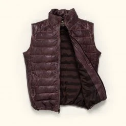 Buffalo Jackson Trading Co. Leather Jackets Bridger Leather Down Vest | Dark Brown 19 Buffalo Jackson Trading Co. Leather Jackets Bridger Leather Down Vest | Dark Brown