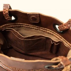 Buffalo Jackson Trading Co. Camden Braided Leather Tote | Hickory Leather Totes