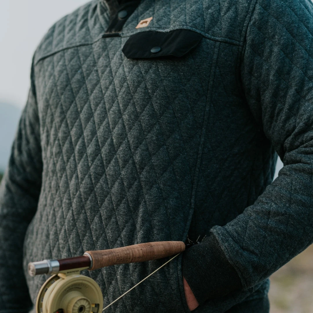 Buffalo Jackson Trading Co. Cannon Quilted Pullover | Charcoal Apparel 5 Buffalo Jackson Trading Co. Cannon Quilted Pullover | Charcoal Apparel