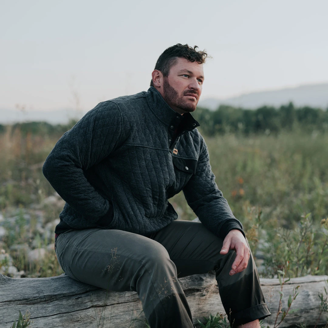 Buffalo Jackson Trading Co. Cannon Quilted Pullover | Charcoal Apparel 6 Buffalo Jackson Trading Co. Cannon Quilted Pullover | Charcoal Apparel