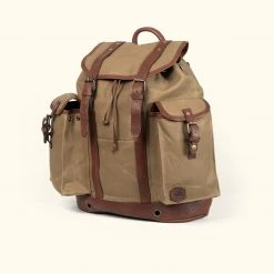 Buffalo Jackson Trading Co. Dakota Reserve Waxed Canvas Rucksack | Field Khaki New