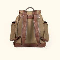 Buffalo Jackson Trading Co. Dakota Reserve Waxed Canvas Rucksack | Field Khaki New