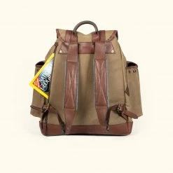 Buffalo Jackson Trading Co. Dakota Reserve Waxed Canvas Rucksack | Field Khaki New