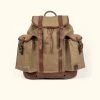 Buffalo Jackson Trading Co. Dakota Reserve Waxed Canvas Rucksack | Field Khaki New