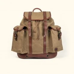 Buffalo Jackson Trading Co. Dakota Reserve Waxed Canvas Rucksack | Field Khaki New