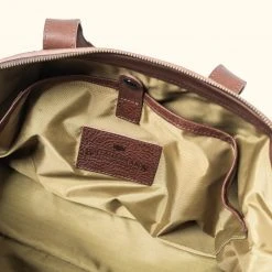 Buffalo Jackson Trading Co. Dakota Waxed Canvas Weekend Bag | Navy Charcoal W/ Chestnut Brown Leather Leather Duffle Bags