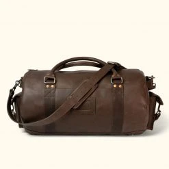 Buffalo Jackson Trading Co. Denver Leather Travel Duffle Bag | Dark Briar
