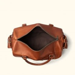 Buffalo Jackson Trading Co. Denver Leather Travel Duffle Bag | Autumn Brown Leather Duffle Bags