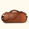 Buffalo Jackson Trading Co. Denver Leather Travel Duffle Bag | Autumn Brown Leather Duffle Bags