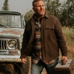 Buffalo Jackson Trading Co. Huntington Quilted Shirt Jac | Brown Apparel