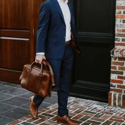 Buffalo Jackson Trading Co. Leather Briefcases Jefferson Leather Briefcase | Elderwood