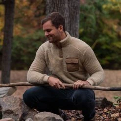 Buffalo Jackson Trading Co. Kodiak Fleece Pullover | Grizzly Tan Sale