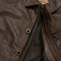 Buffalo Jackson Trading Co. Sheridan Leather Barn Jacket | Vintage Brown