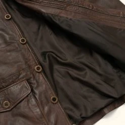 Buffalo Jackson Trading Co. Sheridan Leather Barn Jacket | Vintage Brown