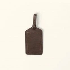 Buffalo Jackson Trading Co. Denver Leather Luggage Tag | Dark Briar