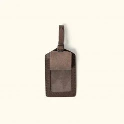 Buffalo Jackson Trading Co. Denver Leather Luggage Tag | Dark Briar
